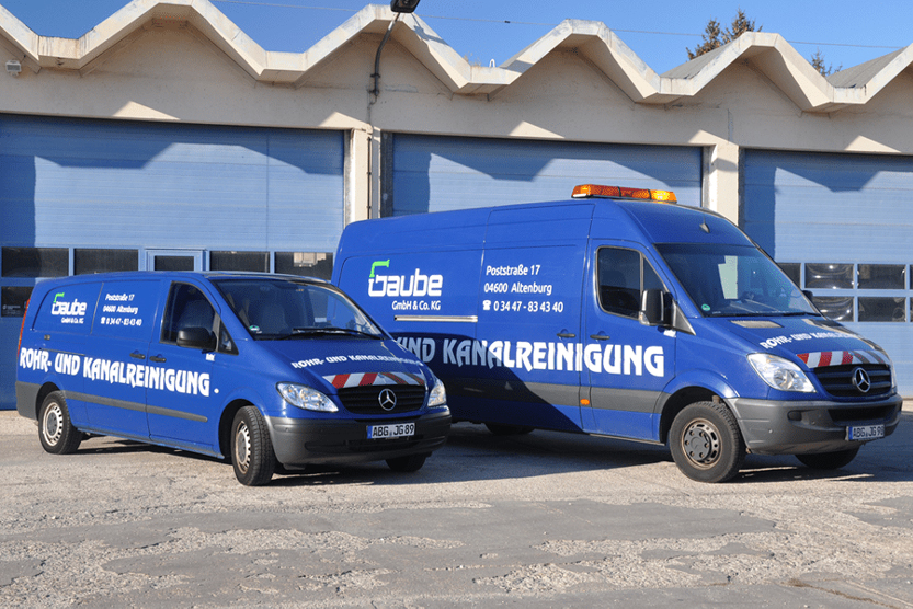 Fuhrpark für die Hochdruckreinigung der Fa. Gaube in Altenburg