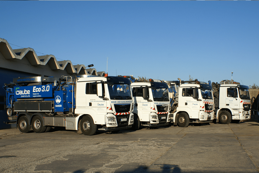 Fuhrpark für Saug- und Spülfahrzeuge der Fa. Gaube in Altenburg